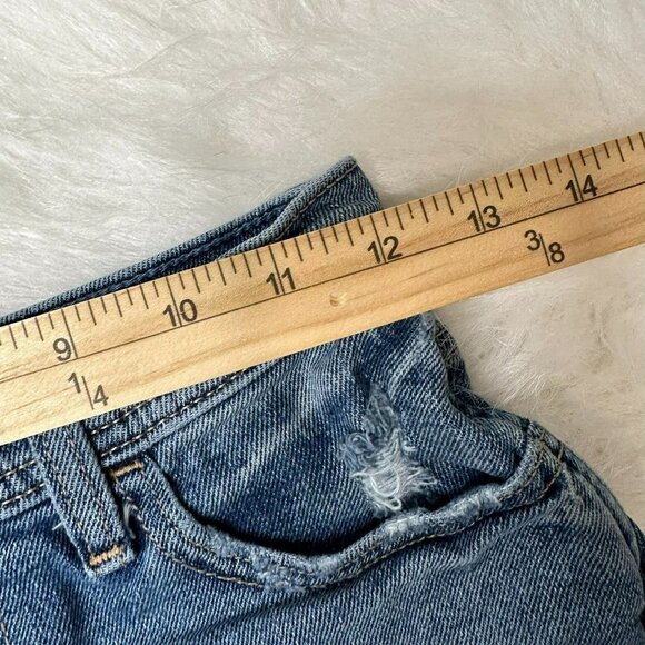 Hollister Sz 26 LOT of 2 Denim Cut-Off Shorts High Waisted Black / Med Blue - Picture 10 of 16